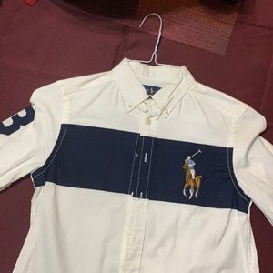 Boys Ralph Lerann white long sleeve button up